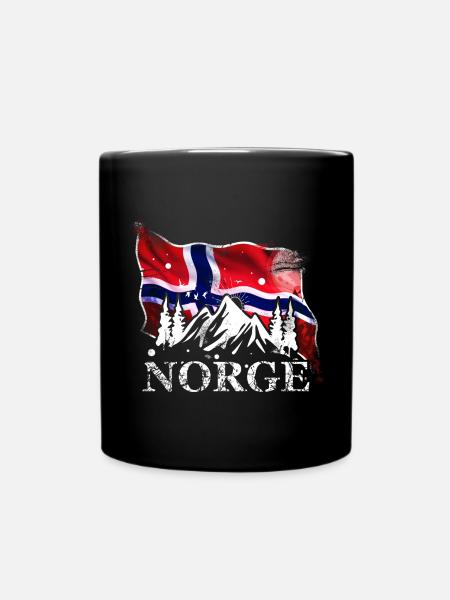 Norwegen - Tasse einfarbig - Schwarz