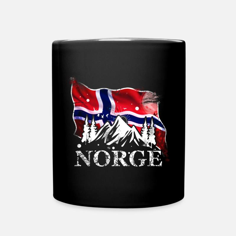 Norwegen - Tasse einfarbig - Schwarz