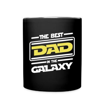 The best Dad in the galaxy - Parody humor - Full Colour Mug - black - Front