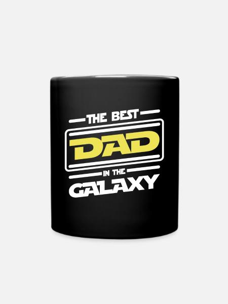 The best Dad in the galaxy - Parody humor - Full Colour Mug - black