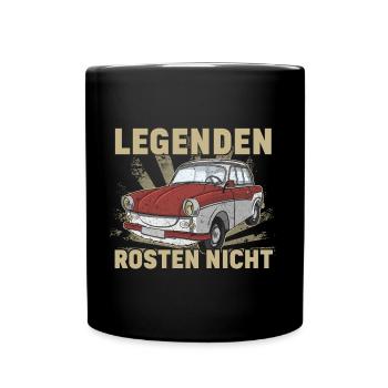 Trabi Trabbi  Pappe DDR Fahrzeug Sprüche - Tasse einfarbig - Schwarz - Vorne