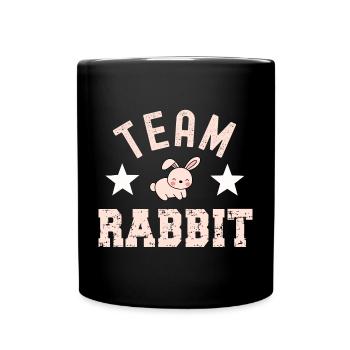 Rabbit Rabbit - Full Colour Mug - black - Front
