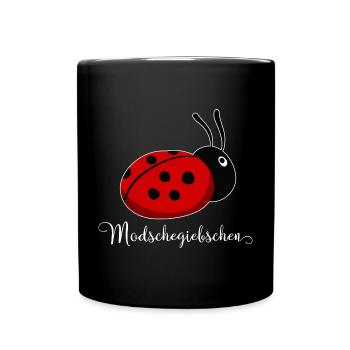 Modschegiebchen Ladybug Saxon Gift Idea - Full Colour Mug - black - Front