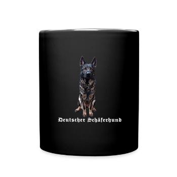 German Shepherd Dog Motif Dog Lovers - Full Colour Mug - black - Front