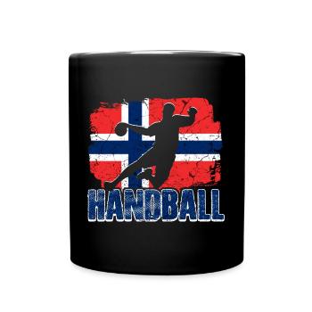 Handball Norvège - Mug uni - noir - Devant