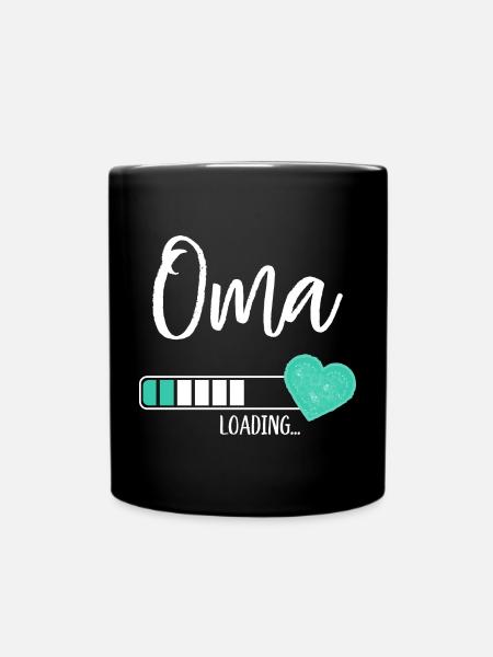 Oma Loading Herz Enkel Junge Werdende Großmutter - Tasse einfarbig - Schwarz