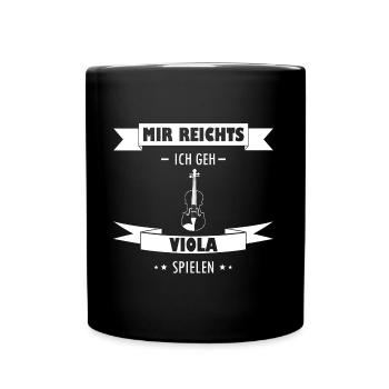 Viola Bratsche Spruch Humor - Tasse einfarbig - Schwarz - Vorne
