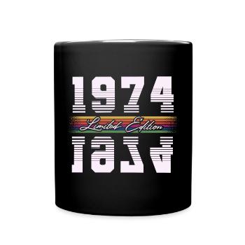 1974 Year of birth Vintage Year of construction Birthday - Full Colour Mug - black - Front