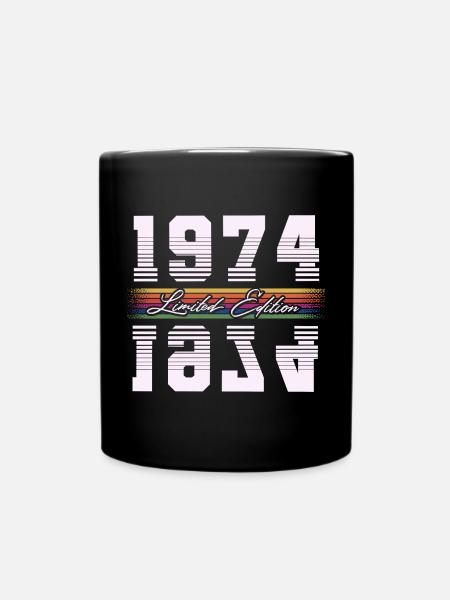 1974 Geburtsjahr Jahrgang Baujahr Geburtstag - Tasse einfarbig - Schwarz