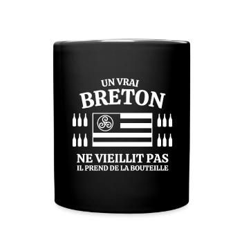 Bretagne, Bretagne humour, je suis Breton - Mug uni - noir - Devant