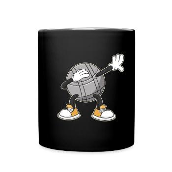 Dabbing Boulekugeln für Bouler boulen Boulesport - Tasse einfarbig - Schwarz - Vorne