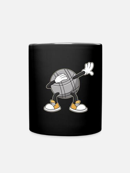 Dabbing Boulekugeln für Bouler boulen Boulesport - Tasse einfarbig - Schwarz