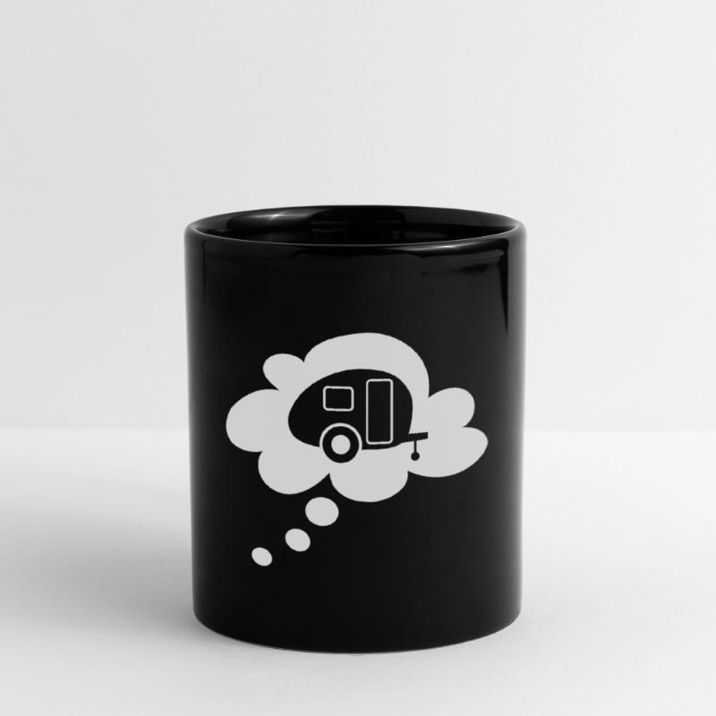 Caravan Cloud Speech Bubble Camping Caravan Fan Full Colour Mug