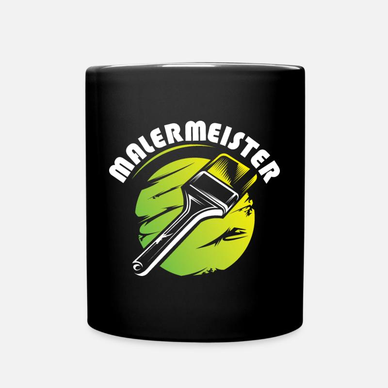 malermeister symbol logo betrieb farben maler - Tasse einfarbig - Schwarz