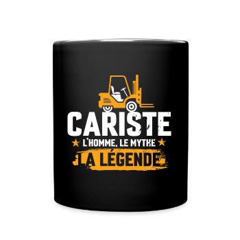 Cariste humour l'homme la légende le mythe - Mug uni - noir - Devant