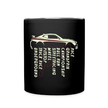 Courses de sport automobile - Mug uni - noir - Devant