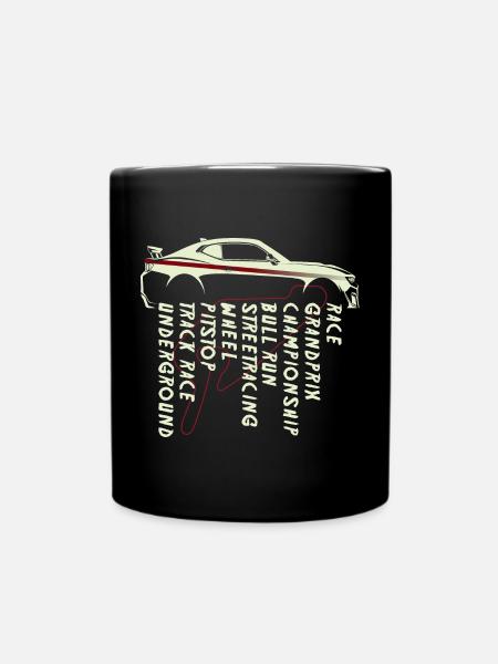 Motorsport Renn - Tasse einfarbig - Schwarz