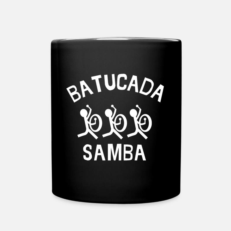 Batucada, Samba, Rio, Perkussion - Tasse einfarbig - Schwarz