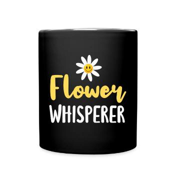 Blume Margarite Floristin - Tasse einfarbig - Schwarz - Vorne