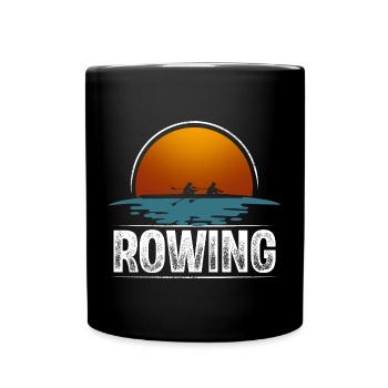 Rameur Rameur Bateau d’aviron Vintage - Mug uni - noir - Devant