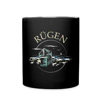 Ostsee Insel Rügen Strandkrob Symbol Illustration - Tasse einfarbig - Schwarz - Vorne