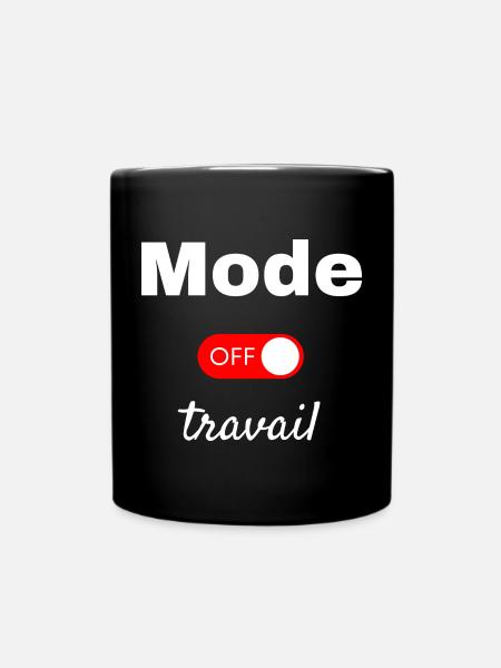 Mode travail off - Mug uni - noir