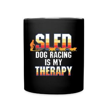 Sled dogs and sledging therapy - Full Colour Mug - black - Front
