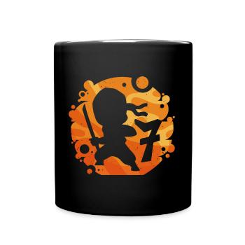 Ninja Fighter Birthday Boy 7 ans - Mug uni - noir - Devant