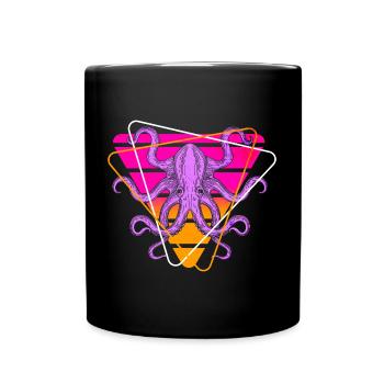 Vaporwave Qualle - Tasse einfarbig - Schwarz - Vorne