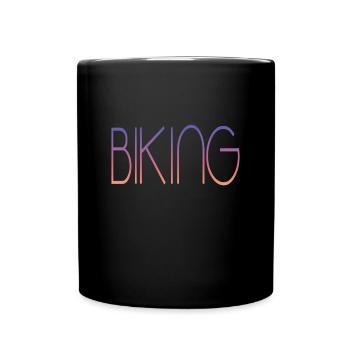 biking bmx mtb - Tasse einfarbig - Schwarz - Vorne