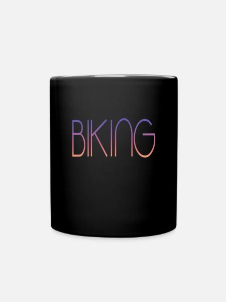 biking bmx mtb - Tasse einfarbig - Schwarz