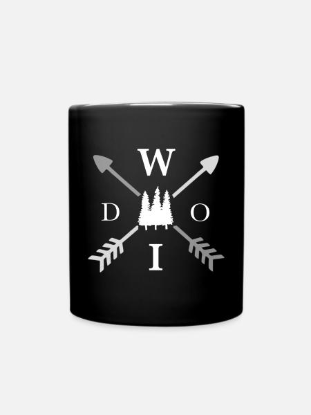 Woid Kompass - Tasse einfarbig - Schwarz