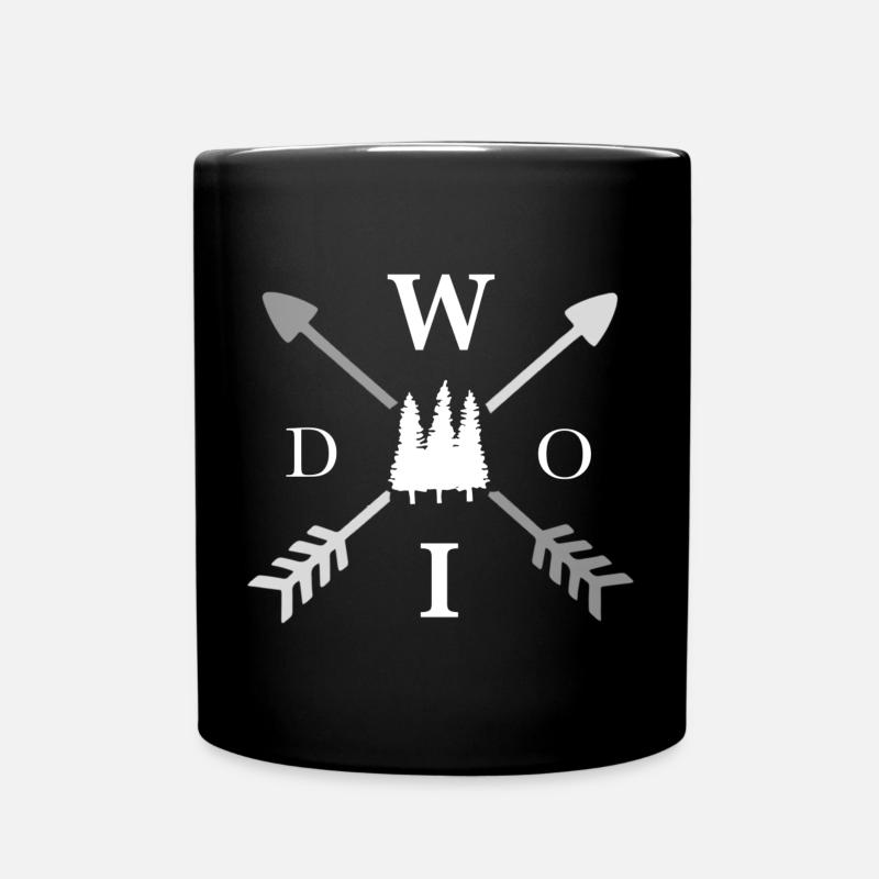 Woid Kompass - Tasse einfarbig - Schwarz