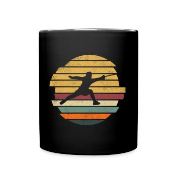 Fencing Fencing Fencing Vintage Motif - Full Colour Mug - black - Front