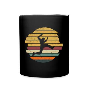 Retro Parkour Läufer Freerunner Freerunning - Tasse einfarbig - Schwarz - Vorne