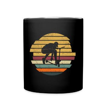 Stunt Scooter Scooter Young Vintage - Full Colour Mug - black - Front