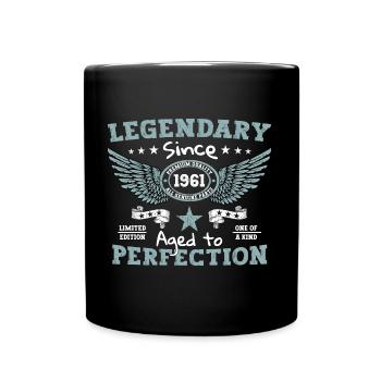 Légendaire depuis 1961 61ème cadeau d’anniversaire - Mug uni - noir - Devant