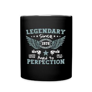 Légendaire depuis 1978 44ème anniversaire cadeau - Mug uni - noir - Devant