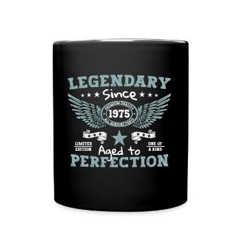 Legendary since 1975 47th birthday gift - Full Colour Mug - black - Front