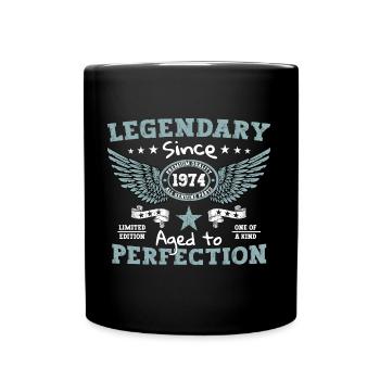 Legendary since 1974 48th birthday gift - Full Colour Mug - black - Front