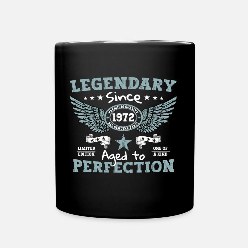 Légendaire depuis 1972 cadeau de 50e anniversaire - Mug uni - noir