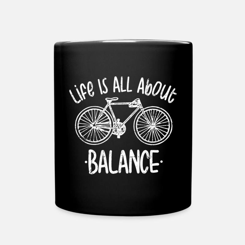 Équilibre sur deux roues - Mug uni - noir