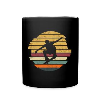 Skateboarding Tricks Skateboard Stunt Skater - Tasse einfarbig - Schwarz - Vorne