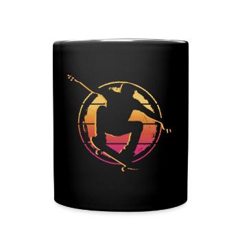Skateboarding Skaten Skater Trick Skateboard - Tasse einfarbig - Schwarz - Vorne
