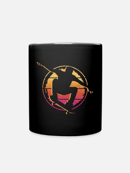 Skateboarding Skaten Skater Trick Skateboard - Tasse einfarbig - Schwarz