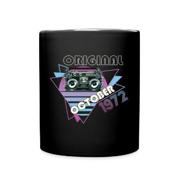Vintage 1972 Cadeau d’anniversaire Cassette Rétro - Mug uni - noir - Devant