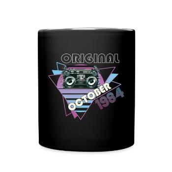 Millésime 1984 38 Anniversaire Cadeau Rétro Cassette - Mug uni - noir - Devant