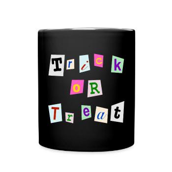 Des bonbons ou des bonbons pour Halloween - Mug uni - noir - Devant
