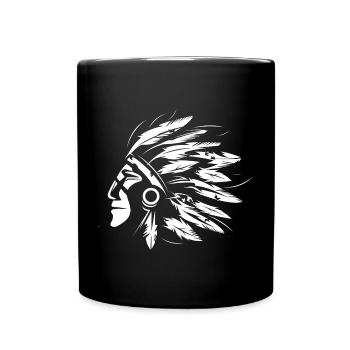 Illustration indienne Symbole Icône graphique en chef - Mug uni - noir - Devant