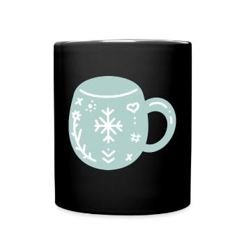Joyeux Noël Chien Teckel Patte T-Shirt - Mug uni - noir - Devant
